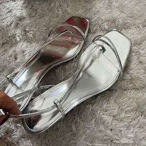 Silver sandals